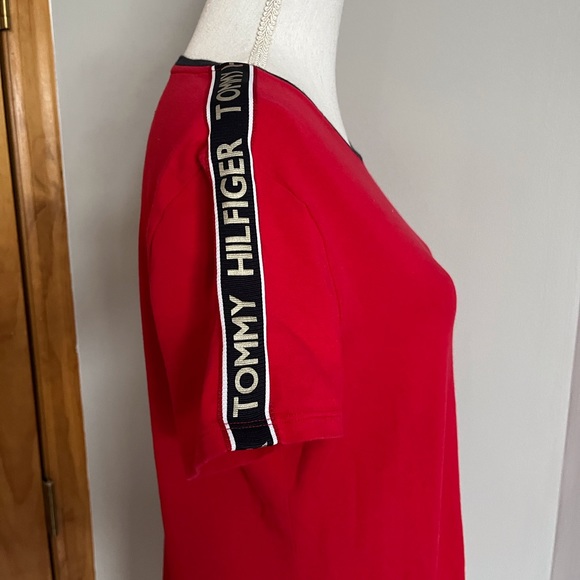 EUC Tommy Hilfiger red T-shirt dress size Large - Picture 6 of 9